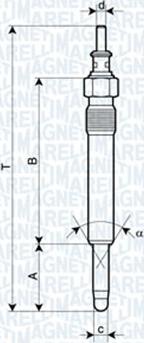 Magneti Marelli 062900004304 - Свічка розжарювання avtolavka.club