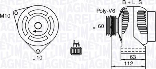 Magneti Marelli 063532622010 - Генератор avtolavka.club