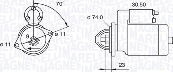 Magneti Marelli 063521090350 - Стартер avtolavka.club