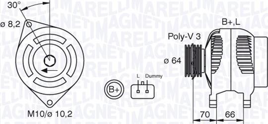 Magneti Marelli 063310506010 - Генератор avtolavka.club