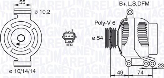 Magneti Marelli 063380001010 - Генератор avtolavka.club