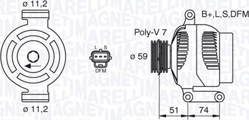 Magneti Marelli 063380007010 - Генератор avtolavka.club