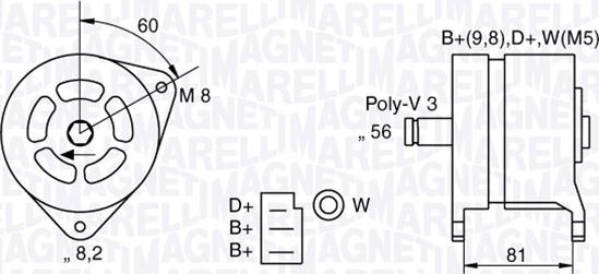 Magneti Marelli 063324145010 - Генератор avtolavka.club