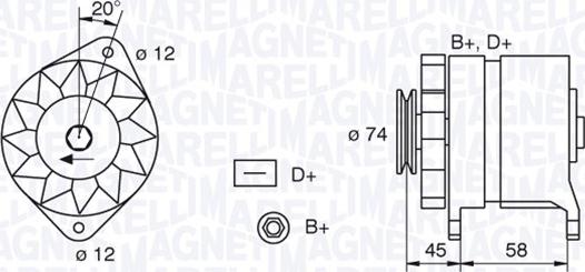 Magneti Marelli 063321409010 - Генератор avtolavka.club