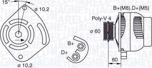 Magneti Marelli 063321604010 - Генератор avtolavka.club