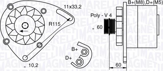 Magneti Marelli 063321600010 - Генератор avtolavka.club