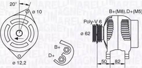 Magneti Marelli 063321618010 - Генератор avtolavka.club