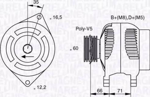 Magneti Marelli 063321625010 - Генератор avtolavka.club