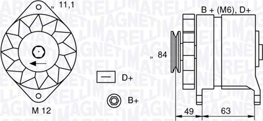 Magneti Marelli 063321044010 - Генератор avtolavka.club