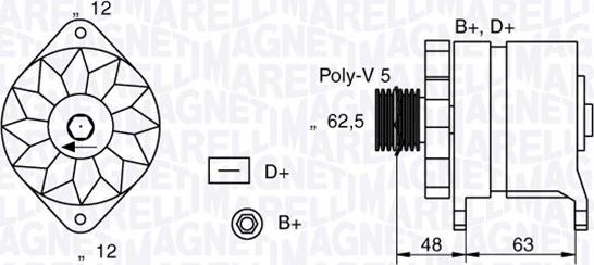 Magneti Marelli 063321191010 - Генератор avtolavka.club