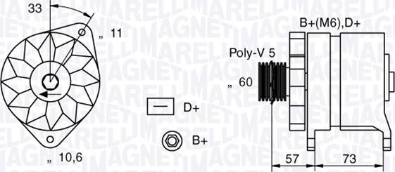 Magneti Marelli 063321156010 - Генератор avtolavka.club