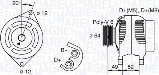 Magneti Marelli 063321854010 - Генератор avtolavka.club