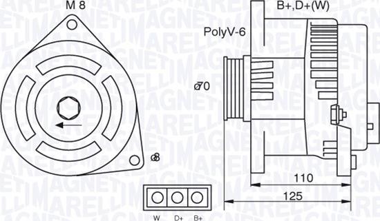 Magneti Marelli 063321346010 - Генератор avtolavka.club