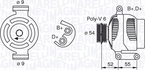 Magneti Marelli 063377493010 - Генератор avtolavka.club