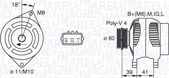 Magneti Marelli 063377438010 - Генератор avtolavka.club