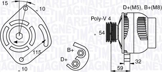 Magneti Marelli 063377001010 - Генератор avtolavka.club