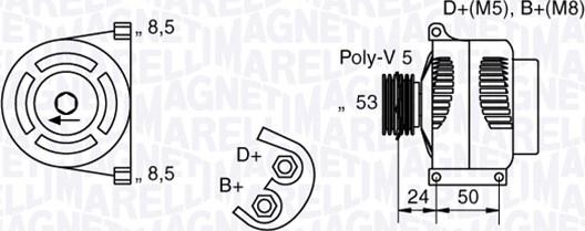 Magneti Marelli 063377007010 - Генератор avtolavka.club