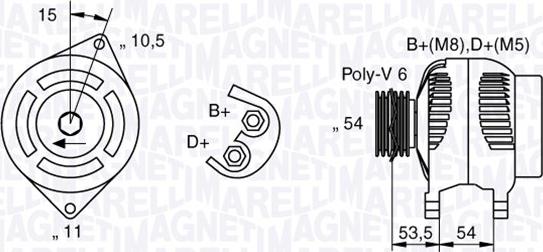 Magneti Marelli 063377016010 - Генератор avtolavka.club