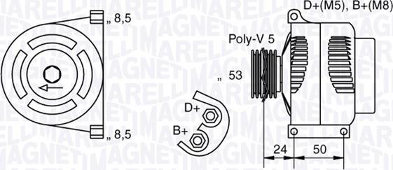 Magneti Marelli 063377010010 - Генератор avtolavka.club