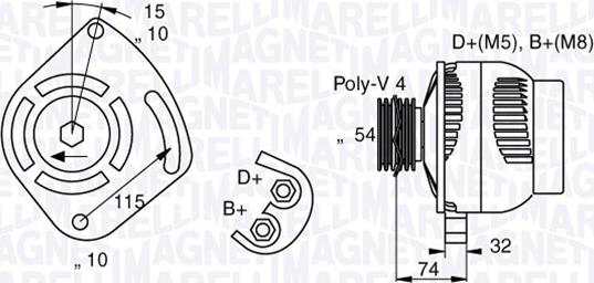 Magneti Marelli 063377011010 - Генератор avtolavka.club