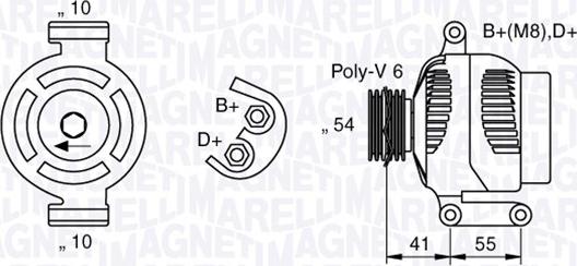 Magneti Marelli 063377028010 - Генератор avtolavka.club