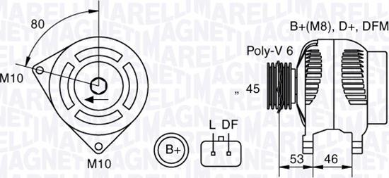 Magneti Marelli 063377300010 - Генератор avtolavka.club