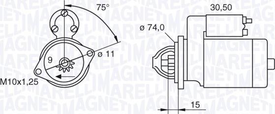 Magneti Marelli 063280054010 - Стартер avtolavka.club