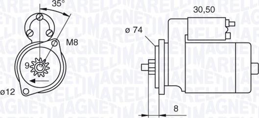 Magneti Marelli 063280058010 - Стартер avtolavka.club