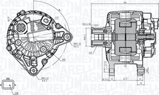 Magneti Marelli 063735356010 - Генератор avtolavka.club