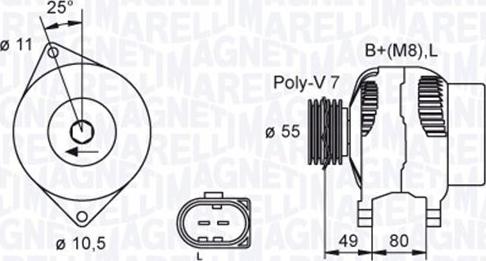 Magneti Marelli 063730036010 - Генератор avtolavka.club