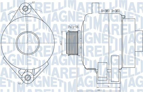 Magneti Marelli 063731995010 - Генератор avtolavka.club