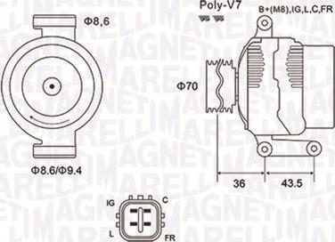 Magneti Marelli 063731980010 - Генератор avtolavka.club