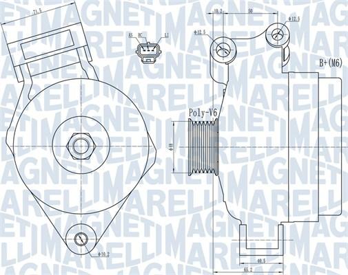 Magneti Marelli 063731925010 - Генератор avtolavka.club