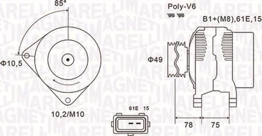 Magneti Marelli 063731591010 - Генератор avtolavka.club