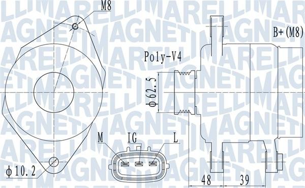 Magneti Marelli 063731517010 - Генератор avtolavka.club