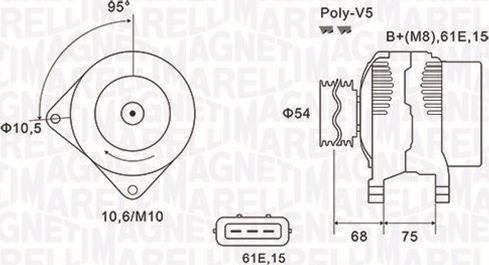 Magneti Marelli 063731584010 - Генератор avtolavka.club