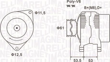 Magneti Marelli 063731698010 - Генератор avtolavka.club