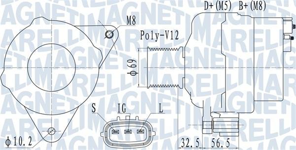 Magneti Marelli 063731633010 - Генератор avtolavka.club