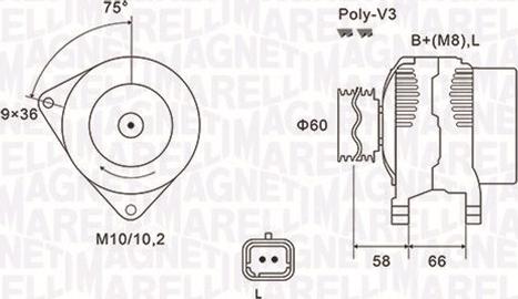 Magneti Marelli 063731637010 - Генератор avtolavka.club