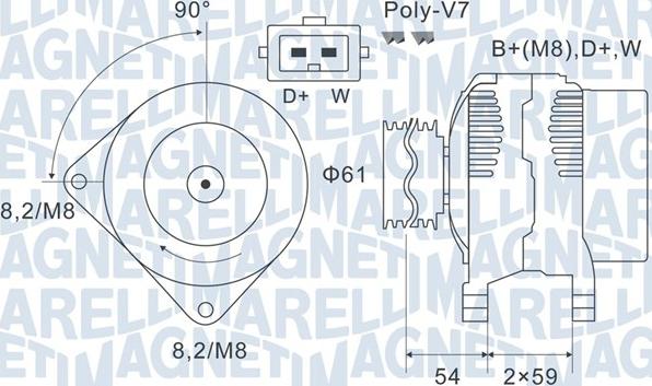 Magneti Marelli 063731143010 - Генератор avtolavka.club