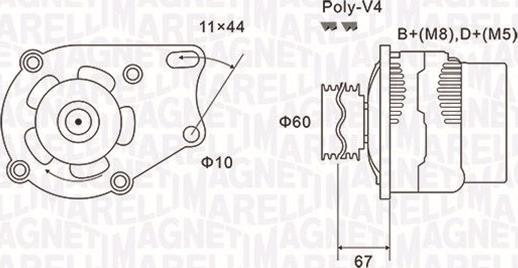 Magneti Marelli 063731153010 - Генератор avtolavka.club