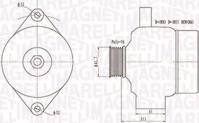 Magneti Marelli 063731890010 - Генератор avtolavka.club