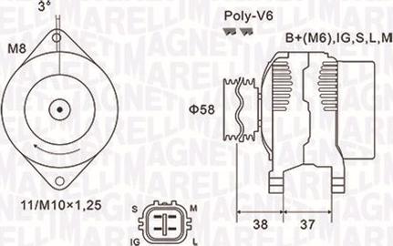 Magneti Marelli 063731889010 - Генератор avtolavka.club