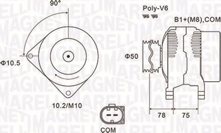 Magneti Marelli 063731825010 - Генератор avtolavka.club