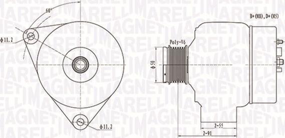 Magneti Marelli 063731300010 - Генератор avtolavka.club