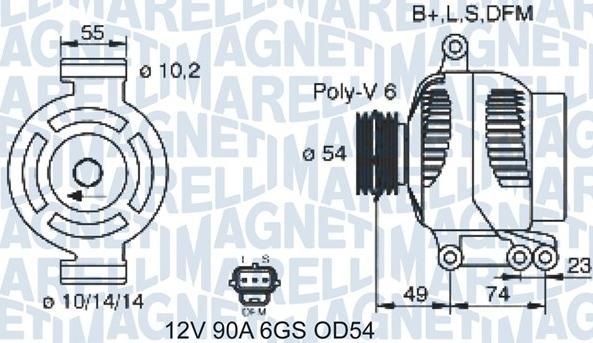 Magneti Marelli 063731388310 - Генератор avtolavka.club