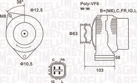 Magneti Marelli 063731727010 - Генератор avtolavka.club