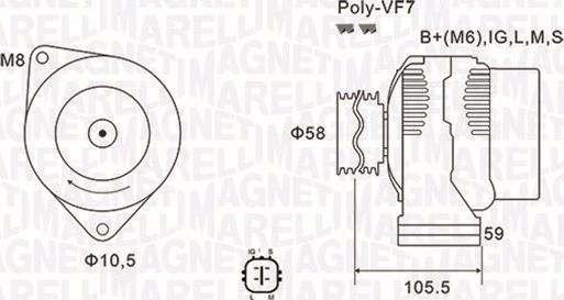 Magneti Marelli 063732069010 - Генератор avtolavka.club