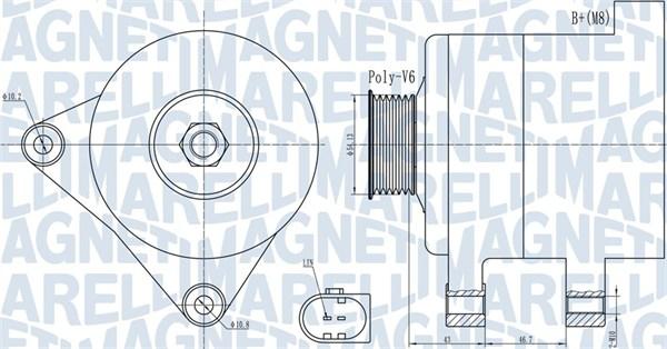 Magneti Marelli 063732000010 - Генератор avtolavka.club