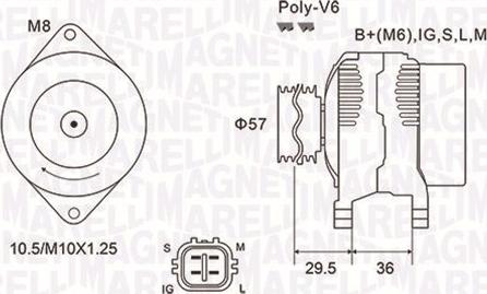 Magneti Marelli 063732102010 - Генератор avtolavka.club